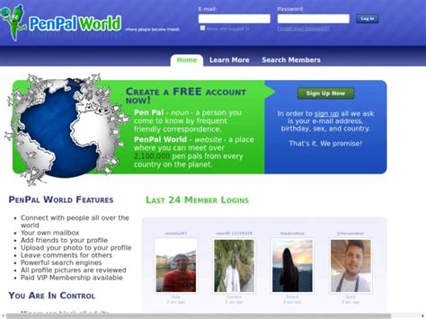 pen pals international|Welcome to PenPal World.